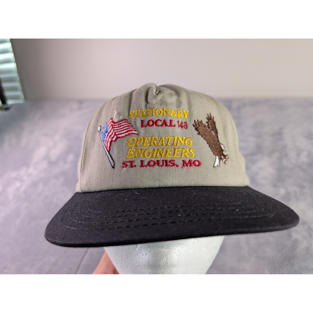 Unionwear Local 148 Operating Engineers St Louis Hat Snapback Made in USA Tan
